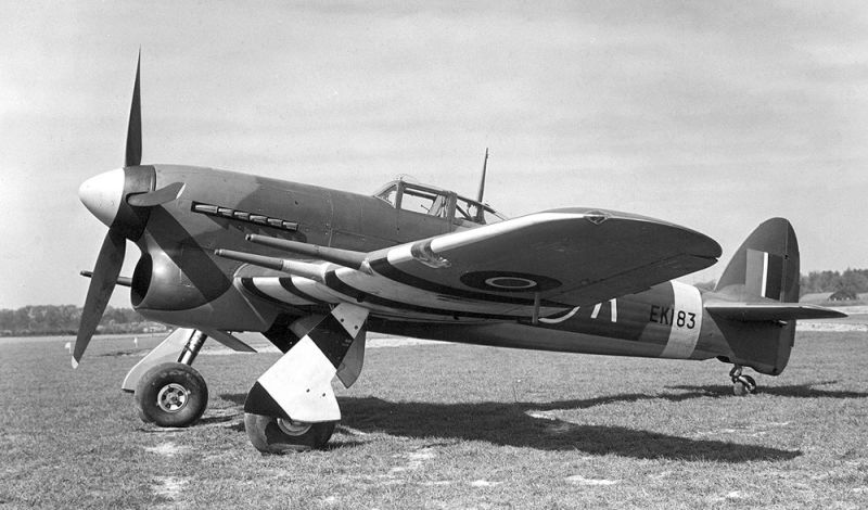 A Royal Air Force Hawker Typhoon Mk.IB of No. 56 Squadron at RAF Maltase in 1943 (Royal Air Force)
